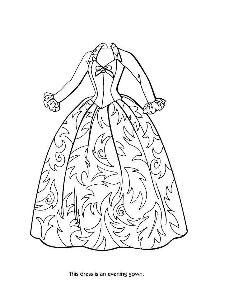 Download Dress coloring pages to download and print for free