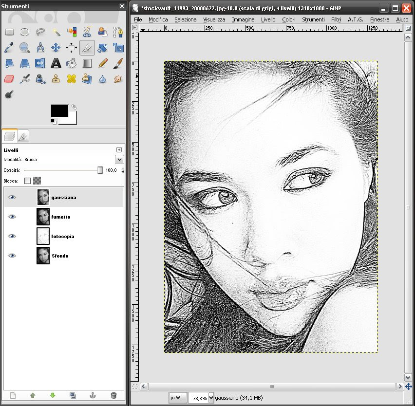 Tutorial Gimp Ottenere Un Disegno A Matita Da Una Foto
