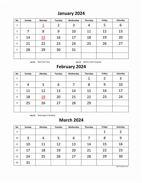  free download printable calendar 2024 3 months per page 4 pages