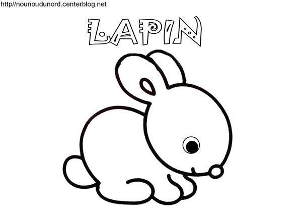Lapin Bebe De Paques Coloriage Pour Gommettes En Couleur
