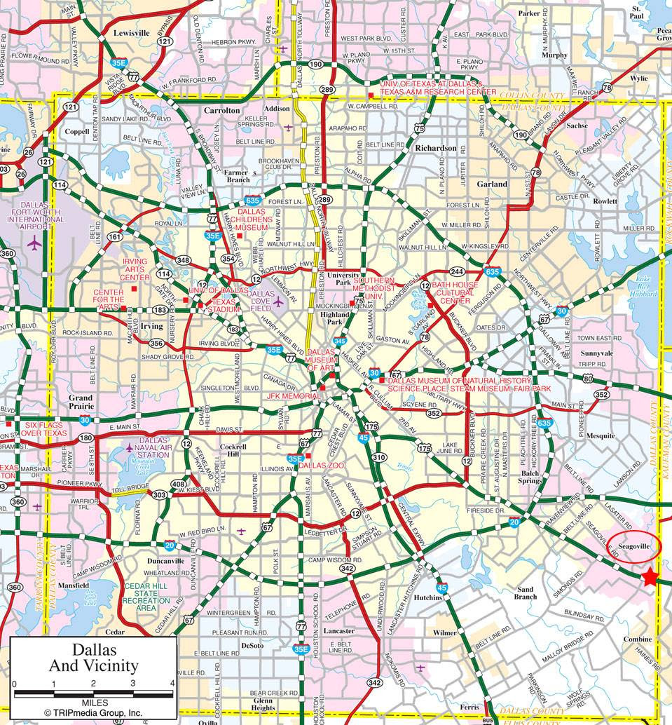 Greater Dallas Area Map Large Dallas Maps for Free Download and Print | High Resolution 