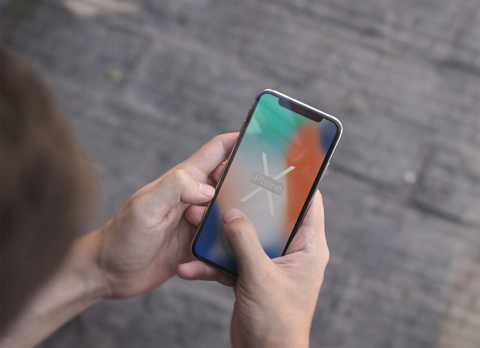 Download Free iPhone X in Hand Photo Mockup PSD - Good Mockups