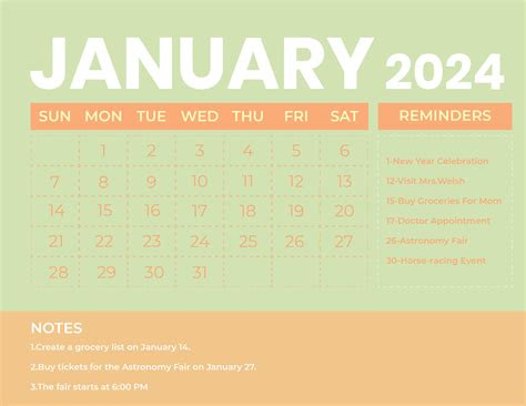 Blank, editable and easy to print. printable january 2024 monthly calendar download in word illustrator