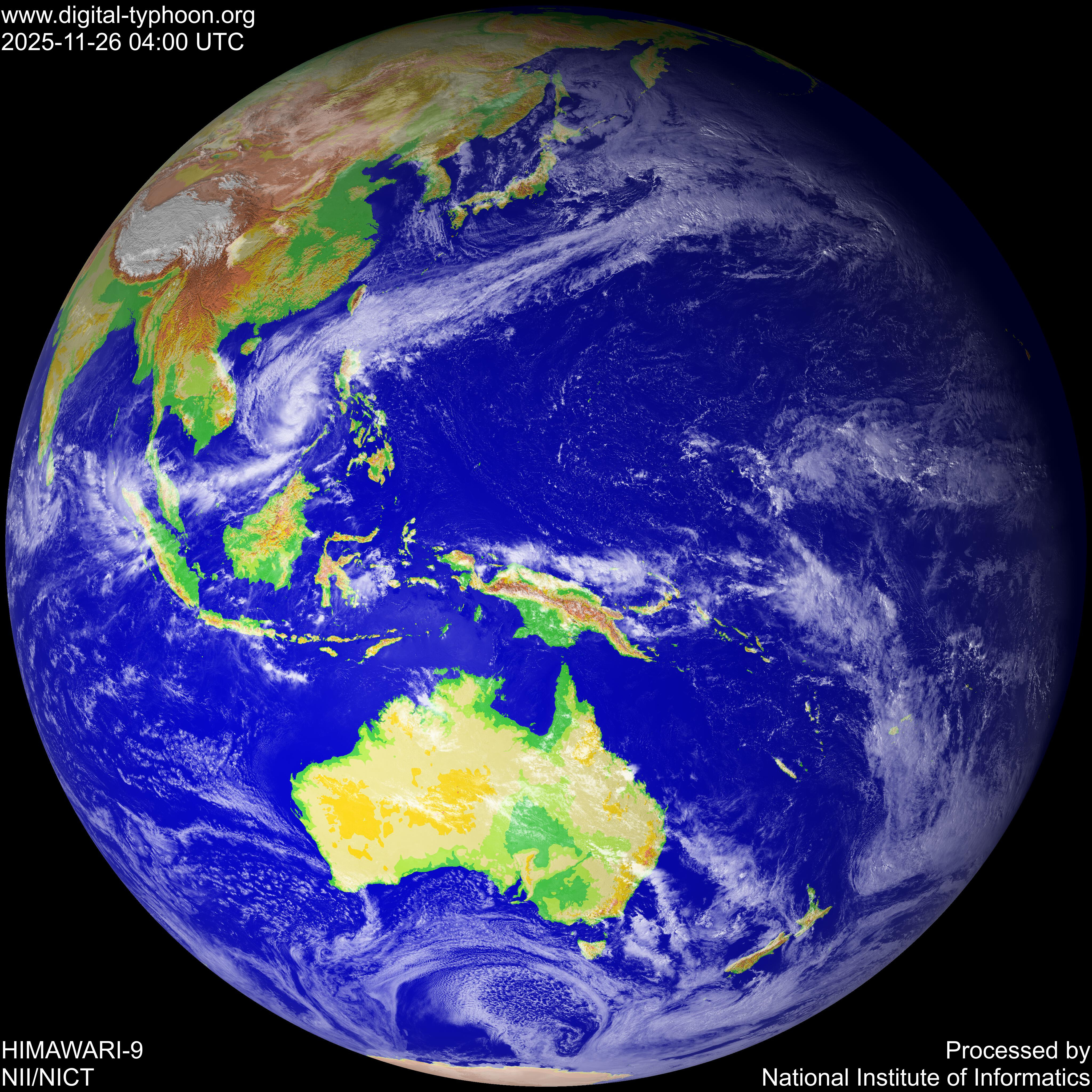 デジタル台風 地球と台風の壁紙画像