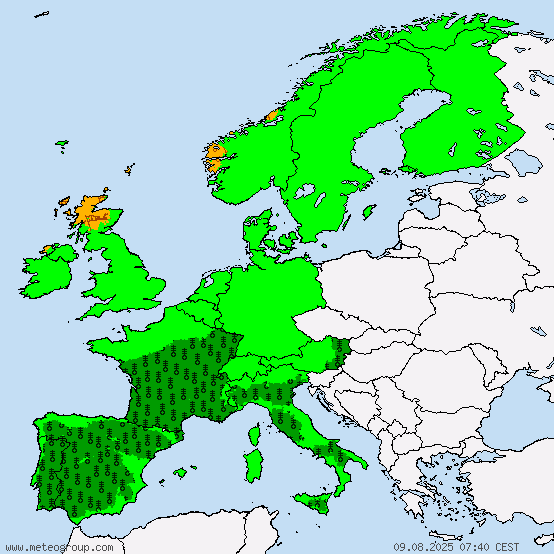 Unwetterzentrale Europa - Alle Warnungen
