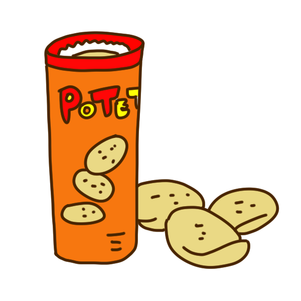 ポテトチップスのイラスト かわいいフリー素材が無料のイラストレイン