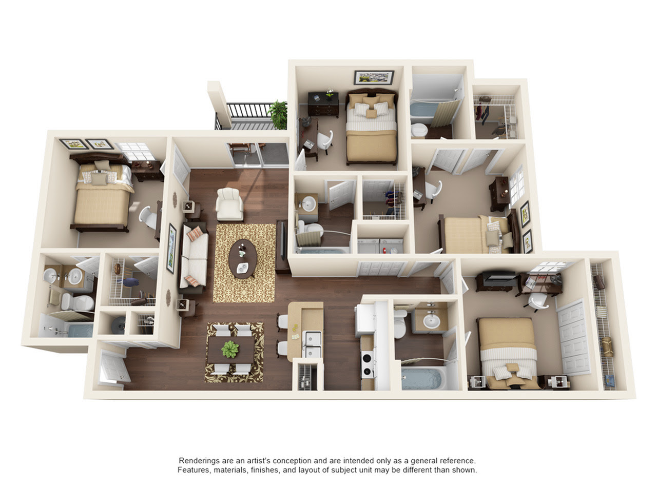 4 Bed 4 Bath Apartment In Orlando FL College Station