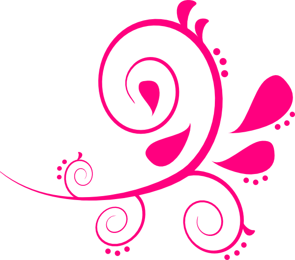 Swirl Paisley Pink Clip Art at Clker.com - vector clip art 