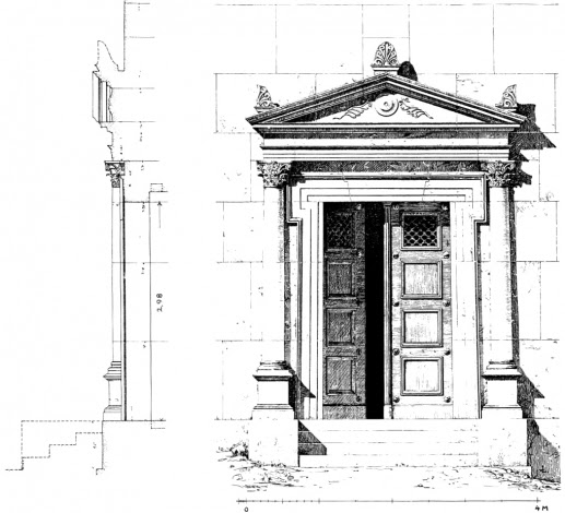 Fig. 251. Burqush (107) : temple nord (A), façade restituée.