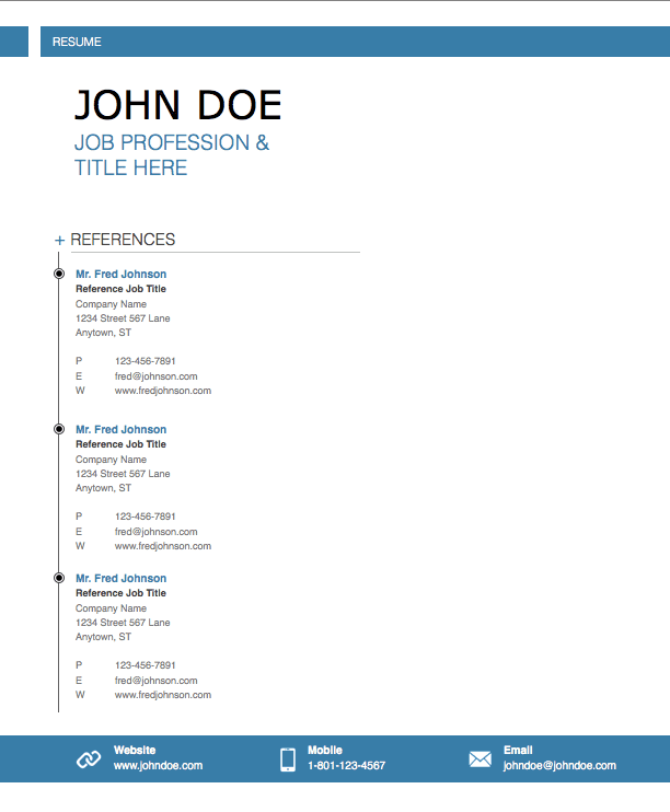 MacTemplates.com Products Pages Modern Resume Template