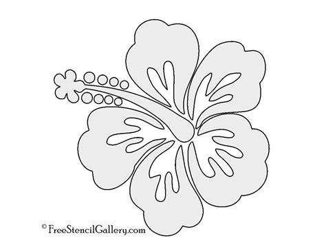  free hibiscus flower template printable templates