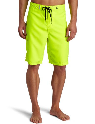 Hurley Men's One And Only Supersuede Boardshort Shorts, Neon Yellow, 34