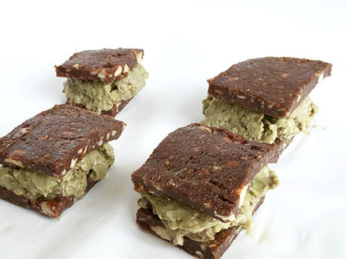 Avocado Mint Chip Ice Cream Sandwiches