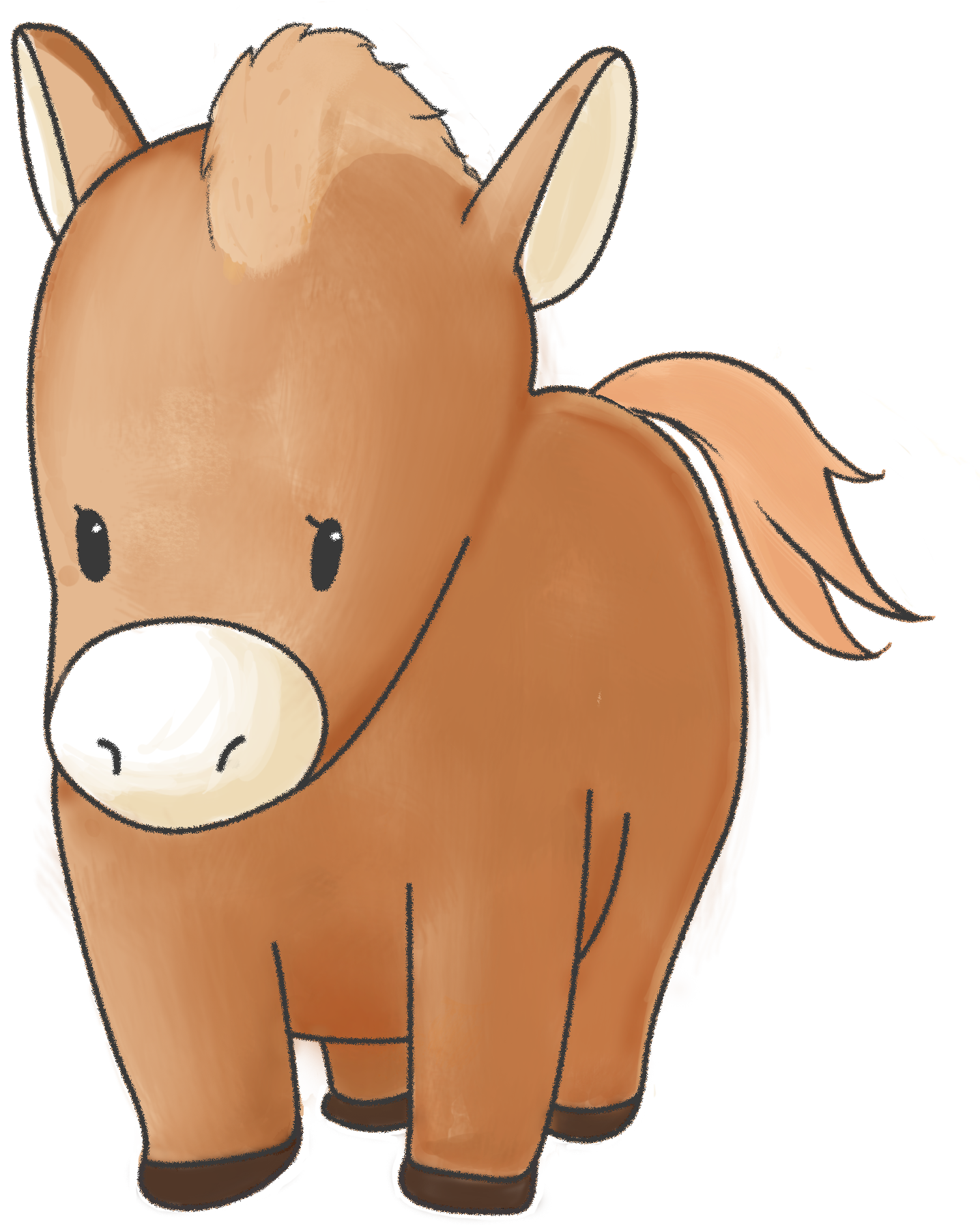アニメ画像について 元の馬 イラスト かわいい