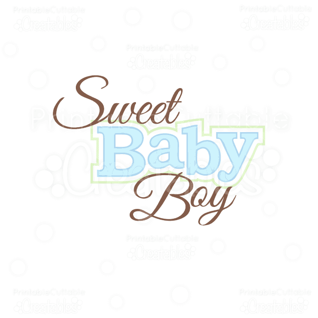 Download Sweet Baby Boy Title SVG Cuts & Clipart