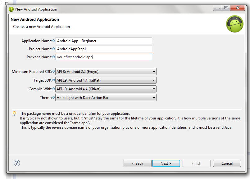 How to Create Your First Android App in Eclipse ADT Step by Step ...