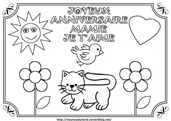 Coloriage4 Coloriage Joyeux Anniversaire Mamie