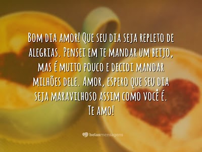 Frases bom dia amor meu