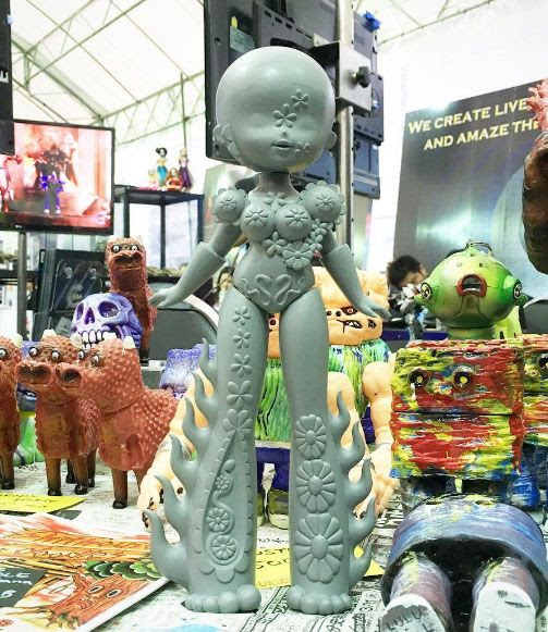 Lulubell x Junko Mizuno - Sofubi figure prototype spotted at TTE!