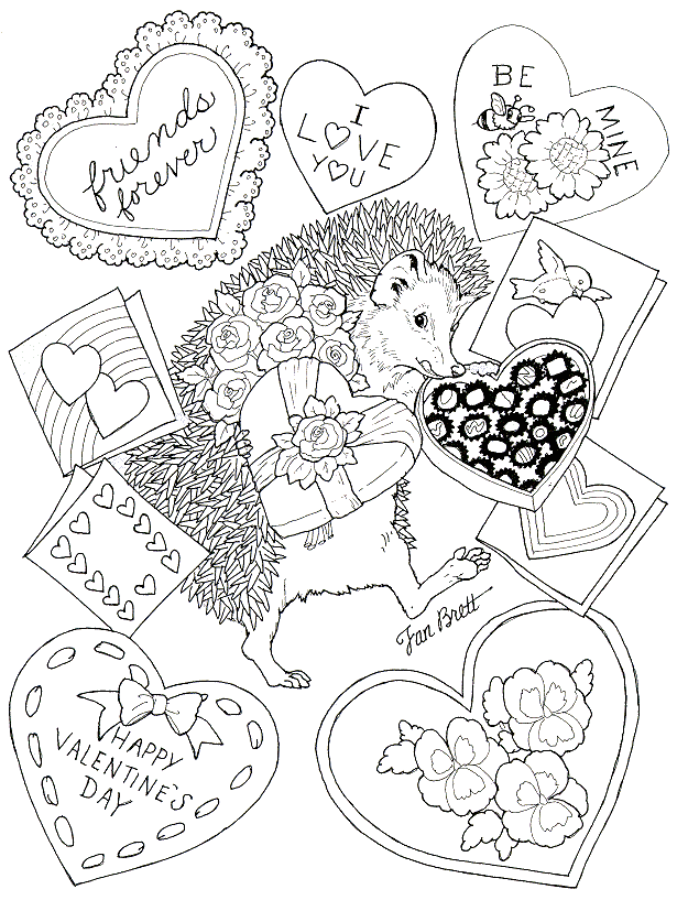 Valentine's Day coloring page