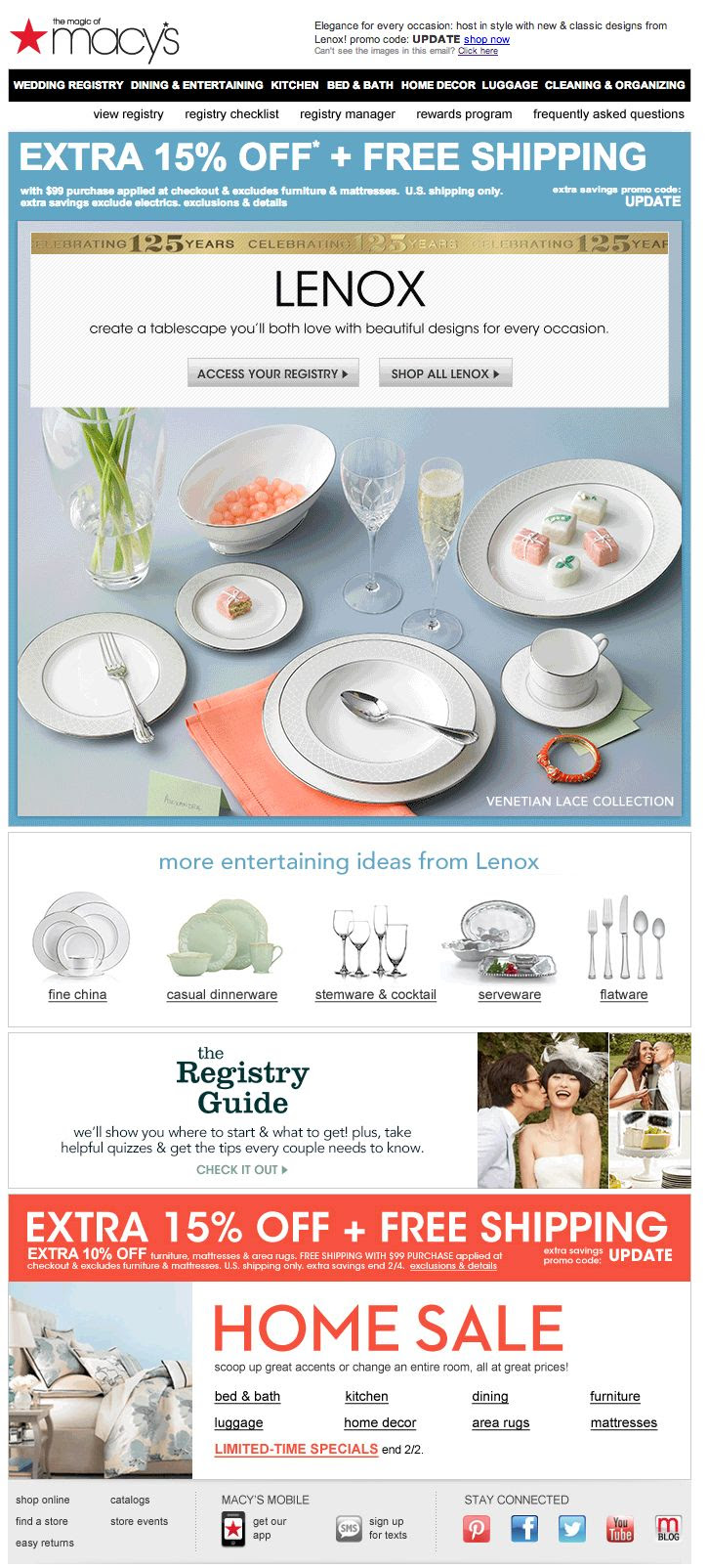 Macy's Wedding Registry Email