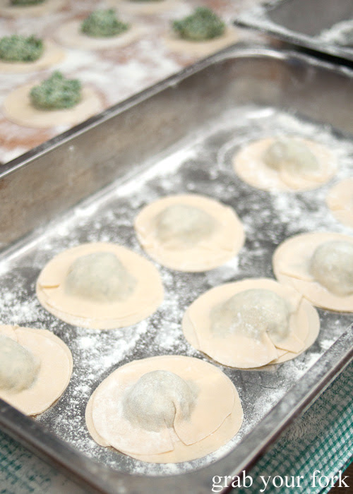 Kale and Pepe Saya buttermilk ricotta ravioli at Full Circle at the Sunday Marketplace, Rootstock Sydney 2014 