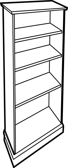 Empty Bookshelf Clipart Black And White Clip Art Library