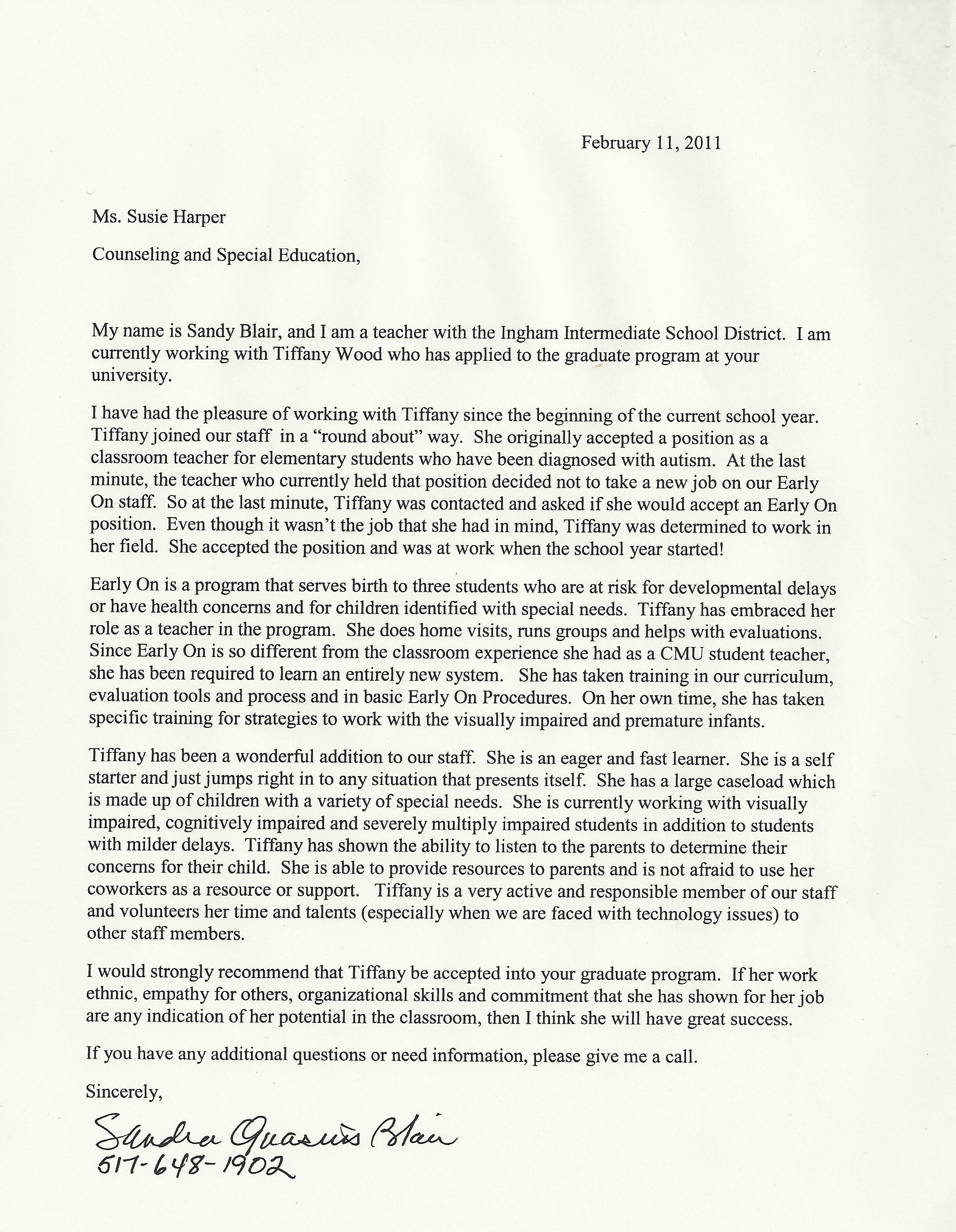 Letter of Rec Blair