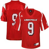 adidas Louisville Cardinals #9 Replica Football Jersey - Red