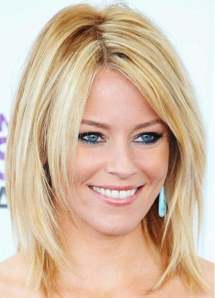 Medium Length Hair: Blonde Smooth Straight Hairstyle 