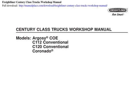 Download Kindle Editon century class trucks workshop manual for procedures GET ANY BOOK FAST, FREE & EASY!📚 PDF