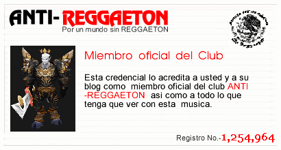 Credencial Anti-Reaggeton de Belexar