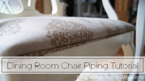 How to add piping to dining room chairs