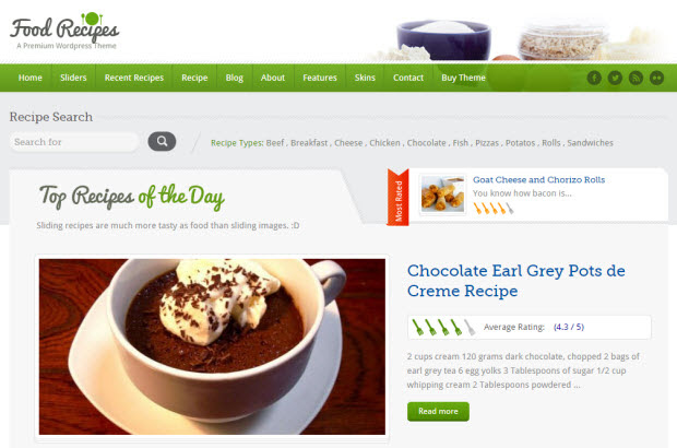 Food recipes