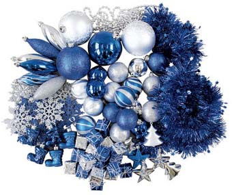 No 19 07 Dxオーナメントセットブルーシルバー クリスマスイルミネーション Led ライト クリスマスツリー クリスマス飾り 装飾 販売中