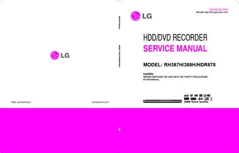 eBook Lg Rh387h Rh388h Hdr878 Service Manual Repair Guide