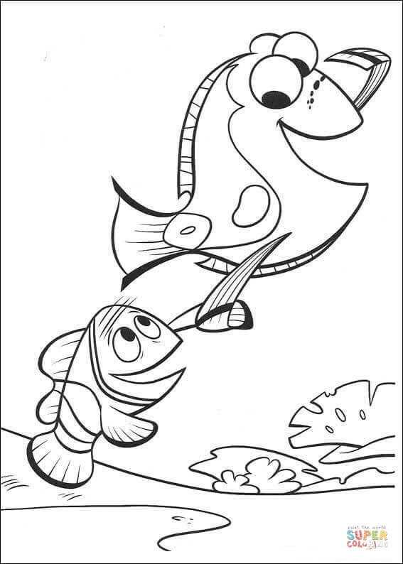 Dory And Nemo coloring page | Free Printable Coloring Pages