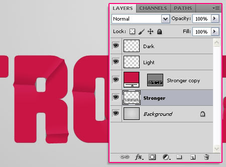Sharp Fold Text Effect step 5