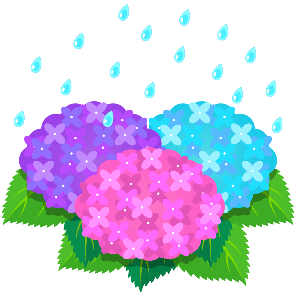 商用フリー 無料イラスト あじさいの花 紫陽花 紫 ピンク 水色 Ajisai12 商用ok フリー素材集 ナイスなイラスト