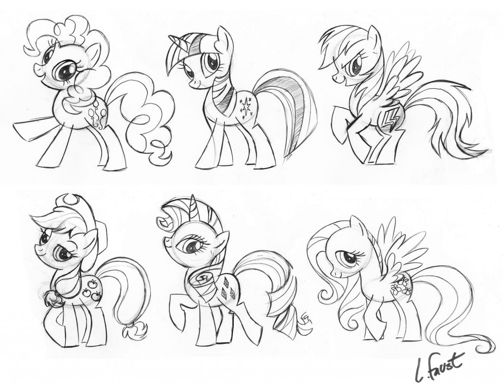 Mane 6 Sketches : mylittlepony