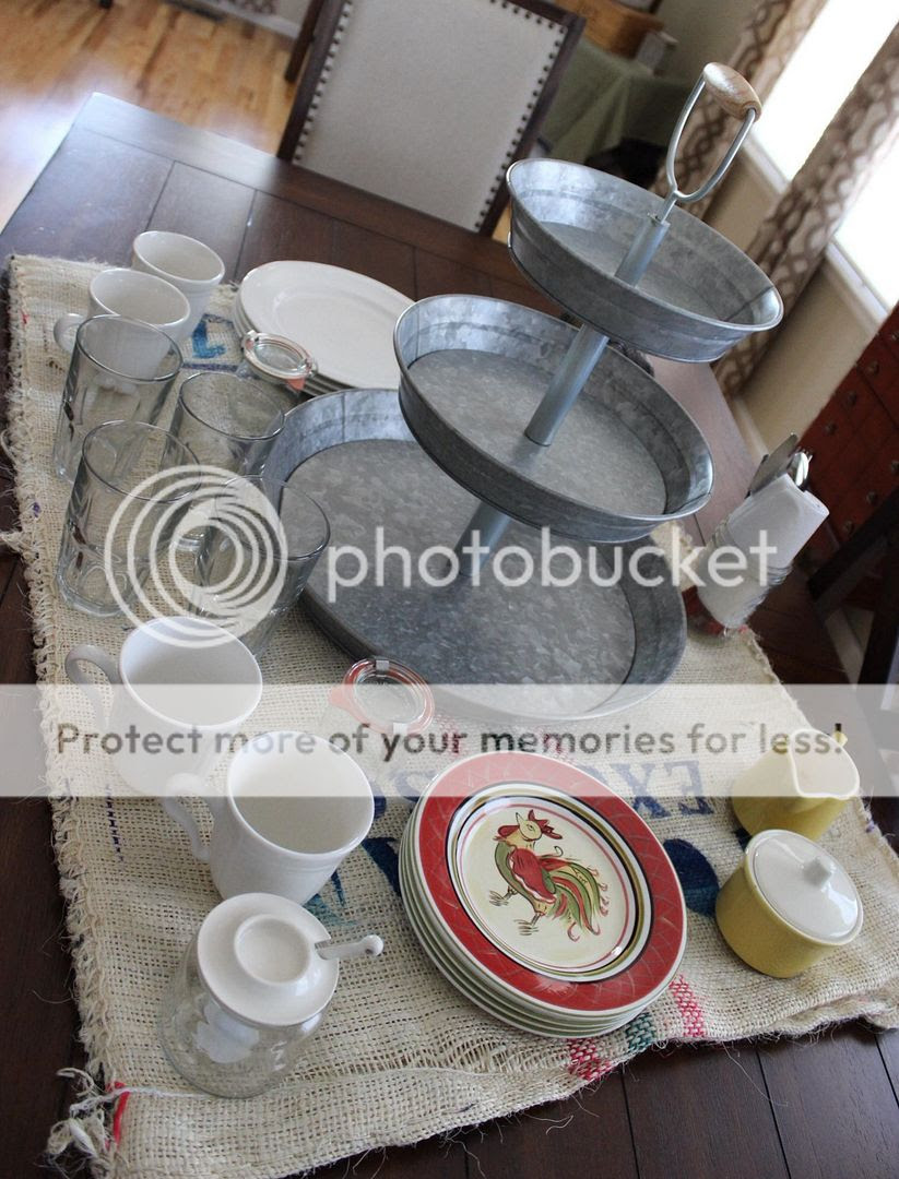 Farm Breakfast Table Vignette