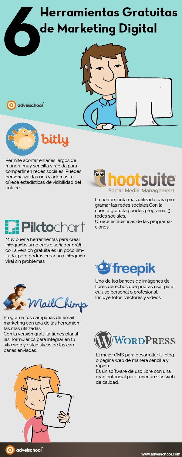 6 herramientas gratuitas de Marketing Digital