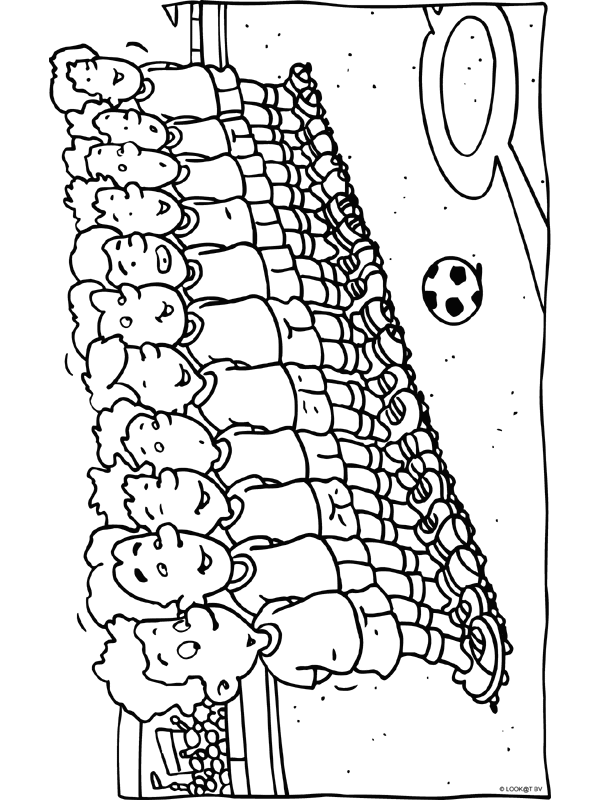 Kleurplaat Nederlands elftal WK 2014 - Kleurplaten.nl