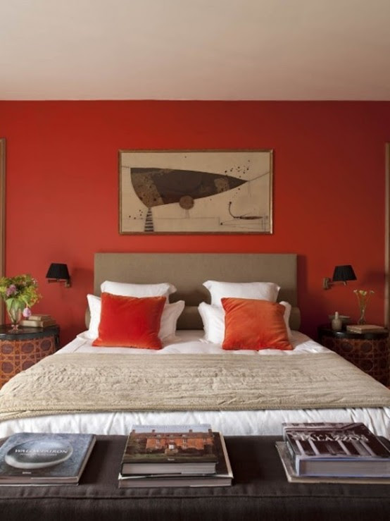 Orange Accents In Bedrooms Orange Accents In Bedrooms