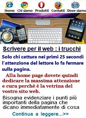 scrivere per il web  i trucchi