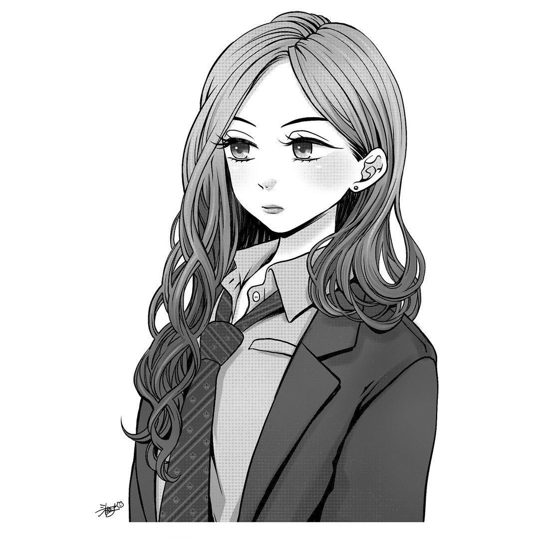 コンプリート 女の子 イラスト 白黒 かわいい たつく