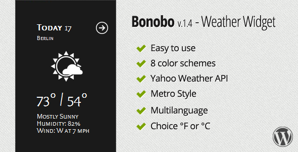 Bonobo - Weather Widget - CodeCanyon Item for Sale