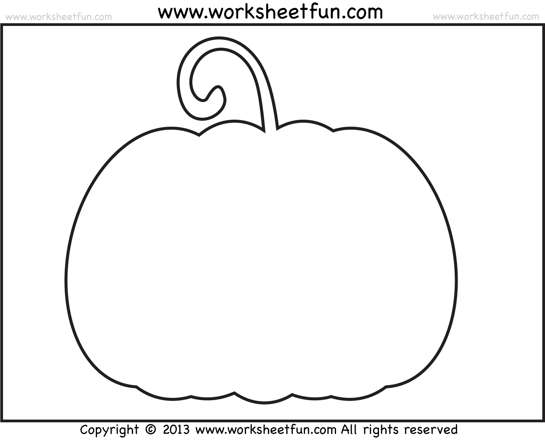 Halloween Printable Stencils for Pumpkin – 2 Worksheets / FREE ...