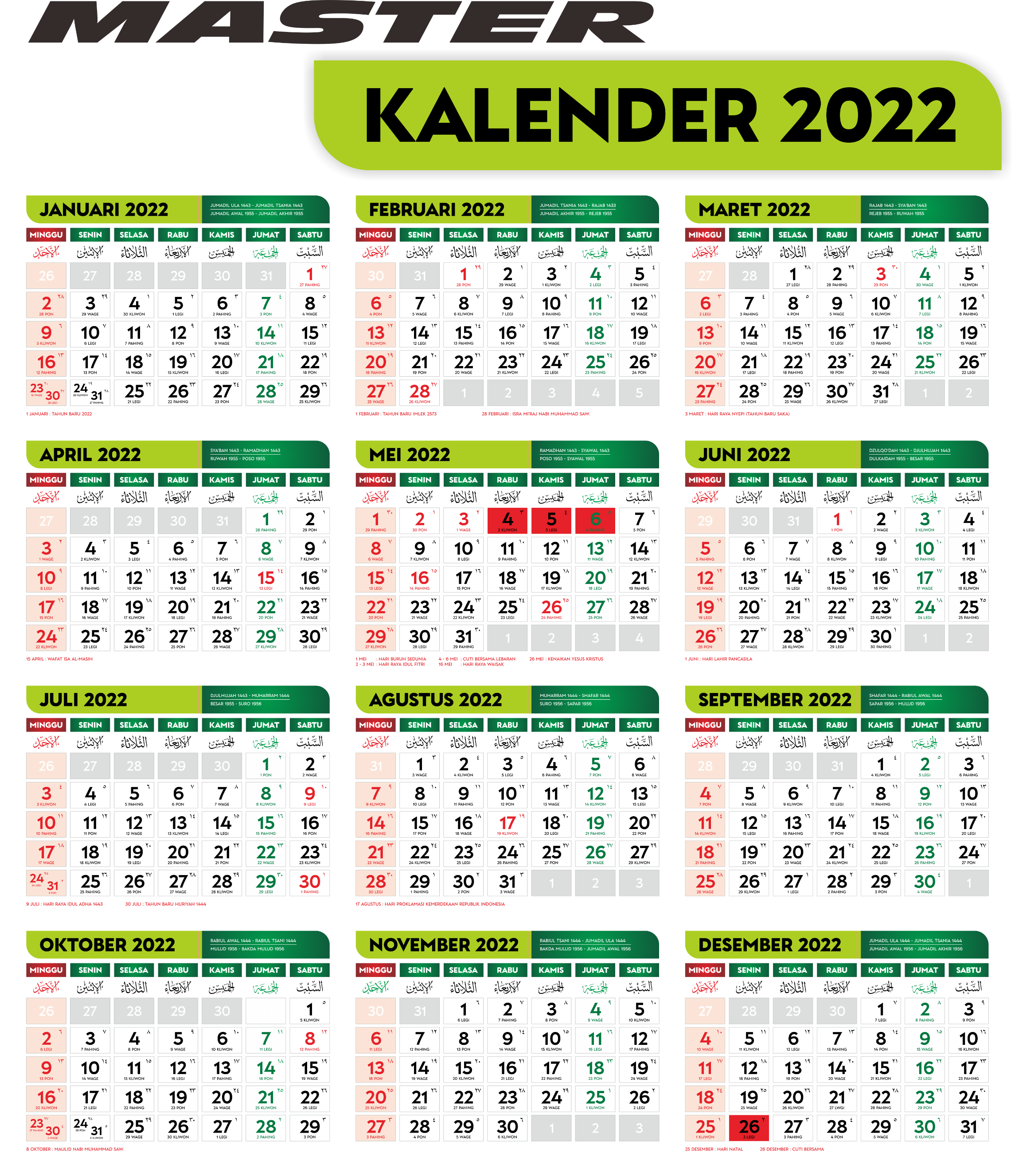 8 Mei 2022 Kalender