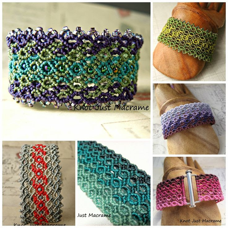Micro macrame bracelet collage by Knot Just macrame